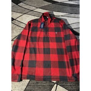 Mens Chaps Ralph Lauren Red Black Fleece New With Tags Size XXL